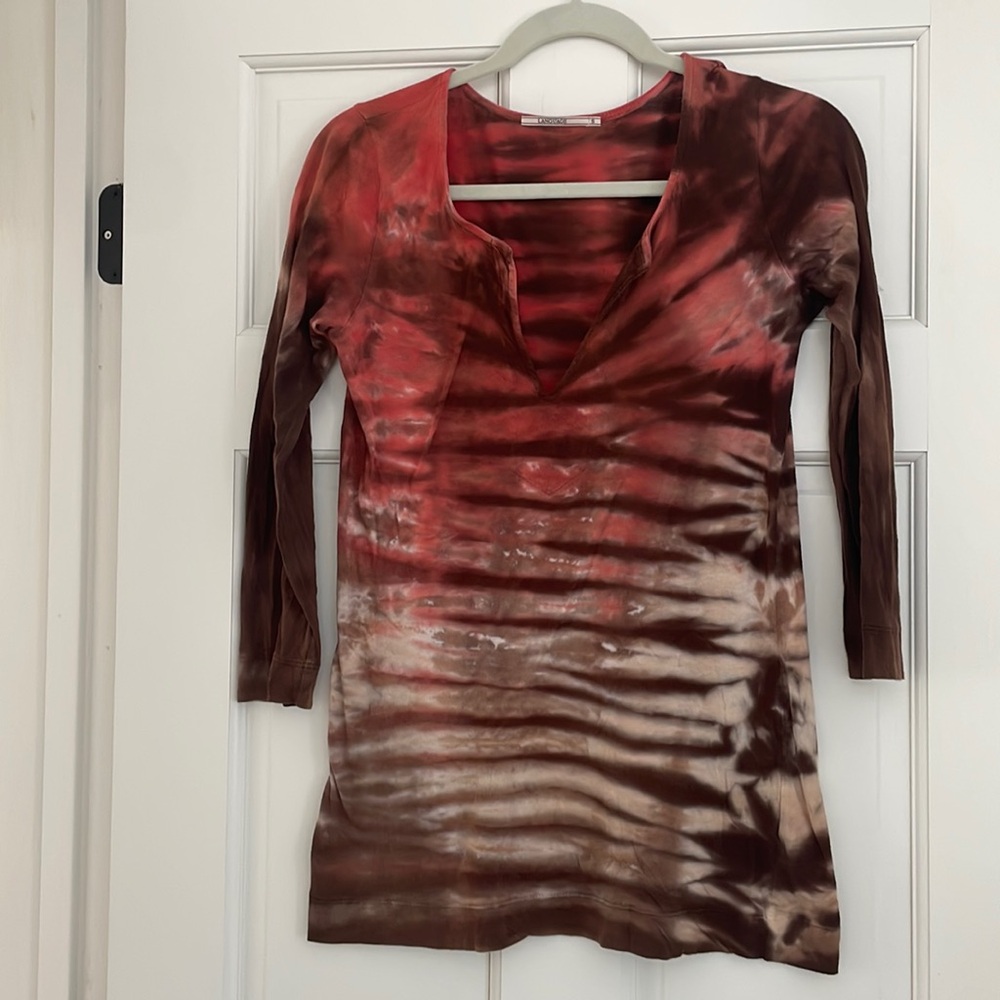 Language Los Angeles tie dyed knit top